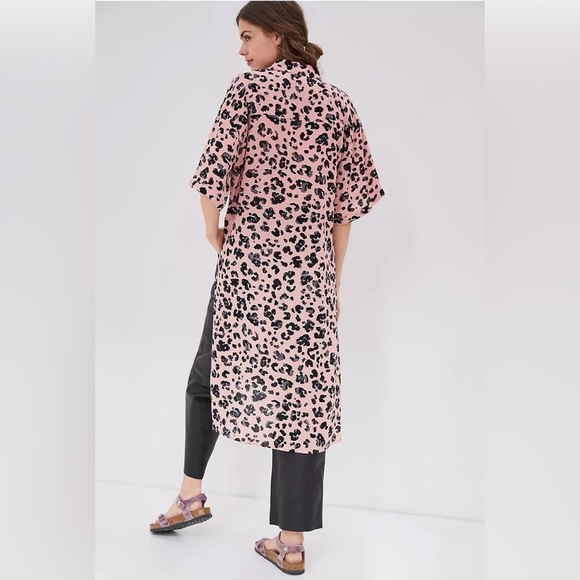 Maeve By Anthropologie Rita Printed Tunic Blouse Leopard Print Size Small - Picture 4 of 16